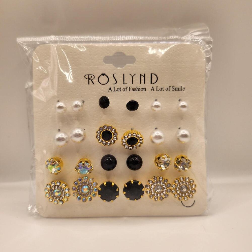 Roslynd earrings with gold and